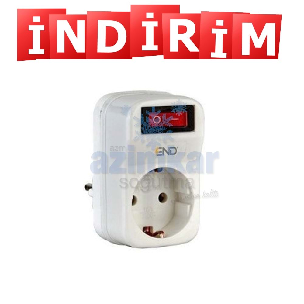 AKIM KORUMALI TEKLİ PRİZ BEYAZ