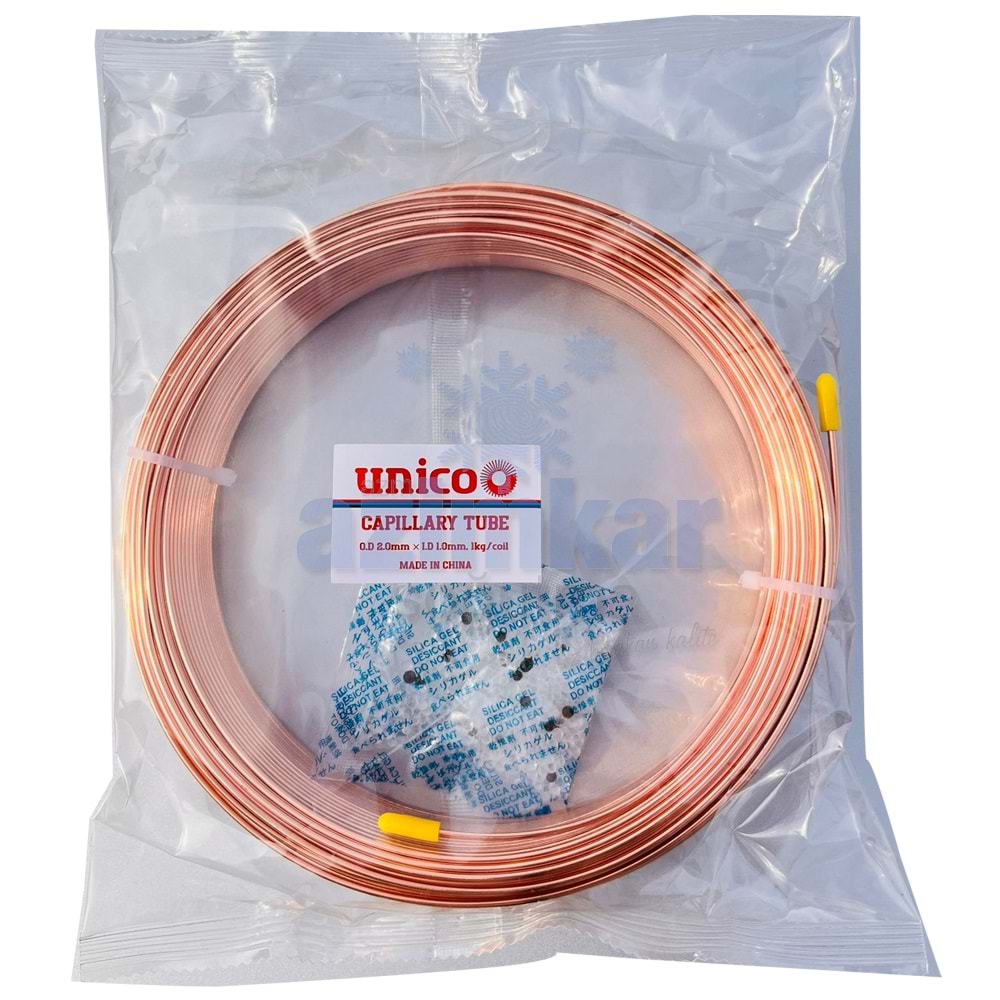 UNİCO 1/4 KILCAL BORU 2,0X1,0 1 KG (HAZIR PAKET)