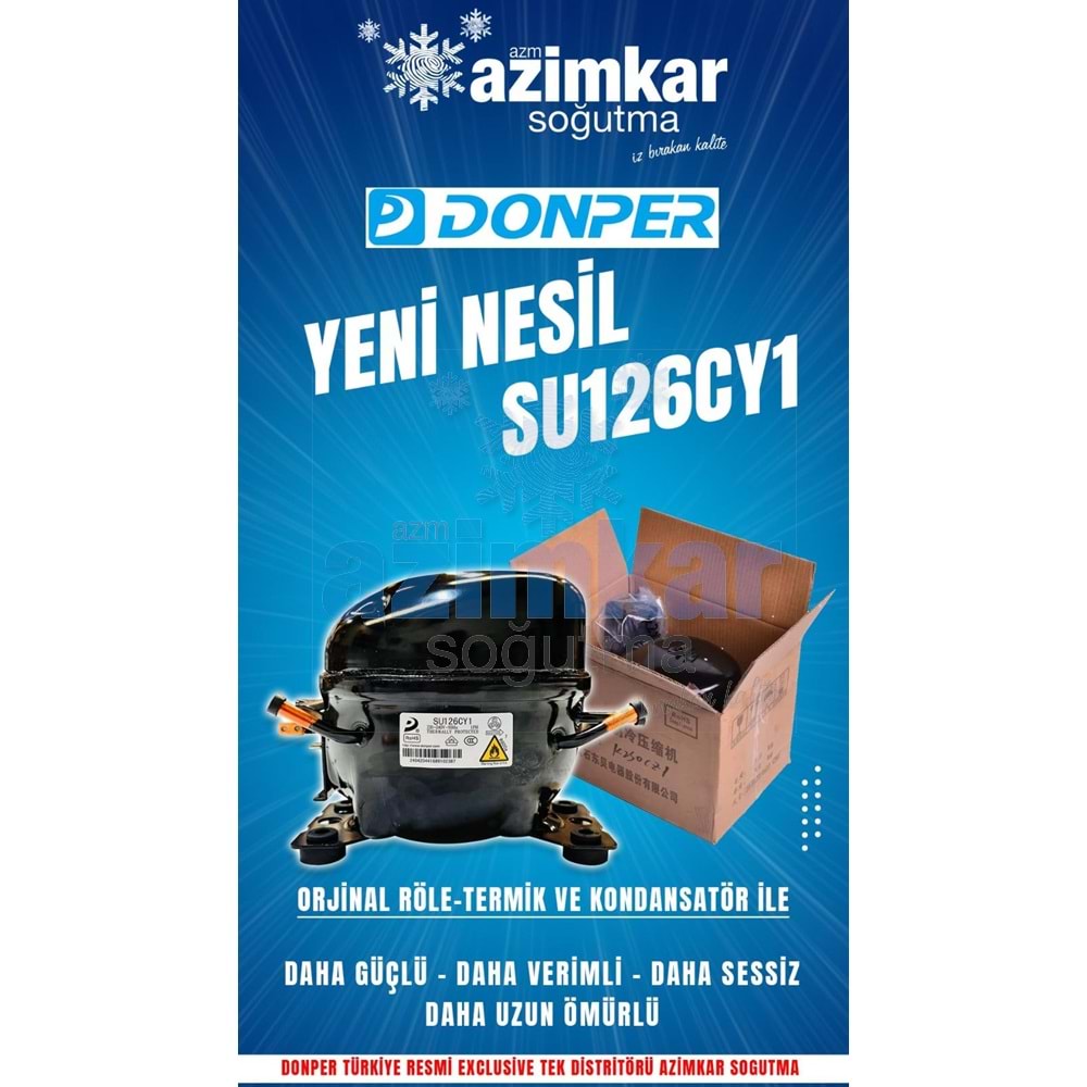 DONPER SU126CY1 1/4+ HP 185KCAL 216W R600A KOMPRESÖR