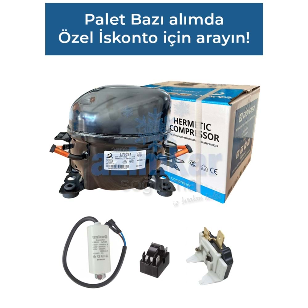 DONPER L76CZ1 1/4+ HP 185KCAL 216W R134A KOMPRESÖR
