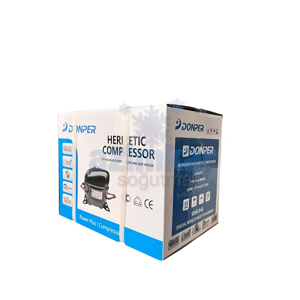 DONPER LU140CY1 1/4++HP 210KCAL 245W R600A KOMPRESÖR