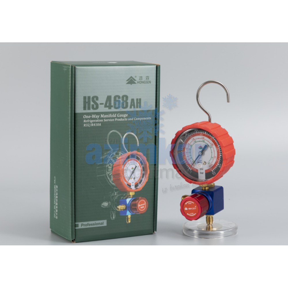 HONGSEN HS-468AH TEKLİ MANİFOLD R32/R410 HORTUMSUZ