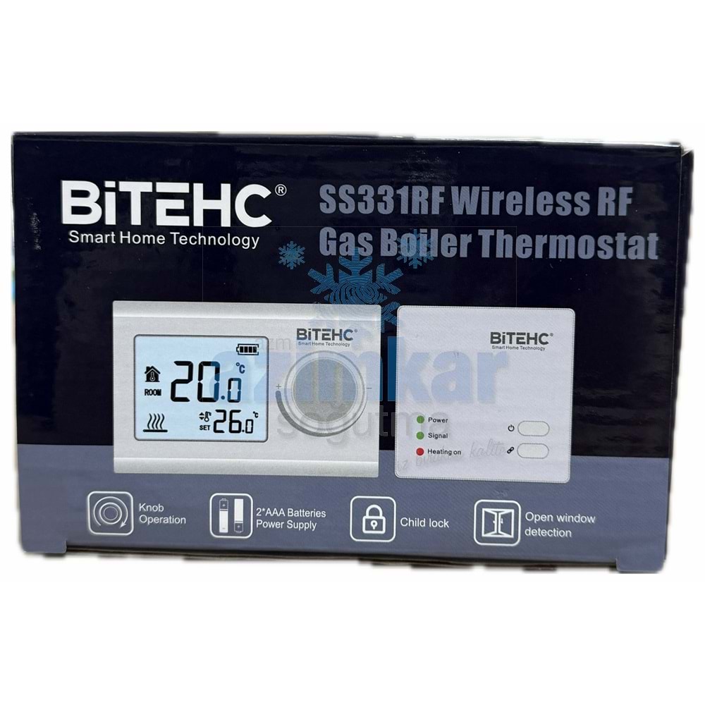 SS331RF BİTECH KOMBİ ODA TERMOSTATI KABLOSUZ