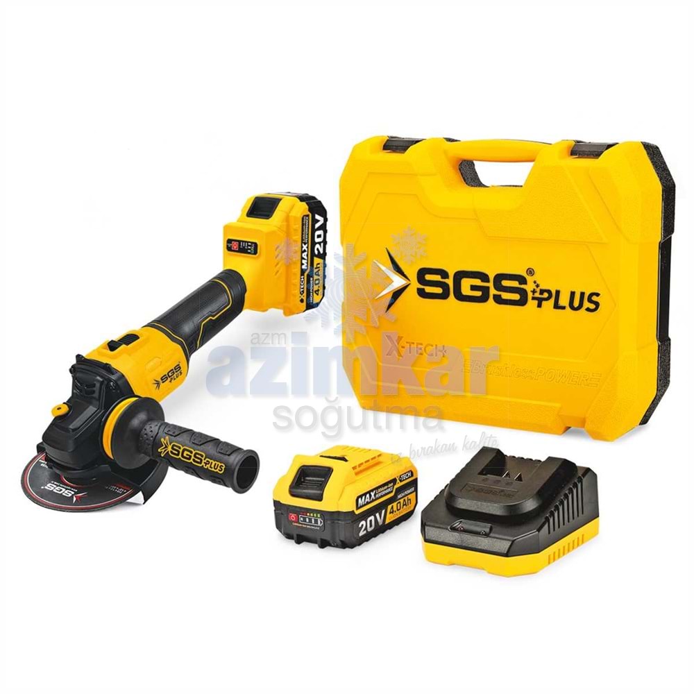 SGS 5510 AKÜLÜ AVUÇ TAŞLAMA MAKİNASI SETİ 20V 2*4.0Ah (KÖMÜRSÜZ MOTOR)
