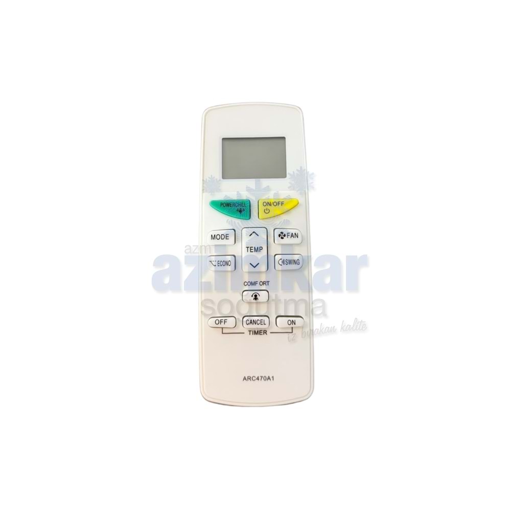 KLİMA KUMANDA DAİKİN ARK471A1-470A11-ARC470A16-ARC469A5