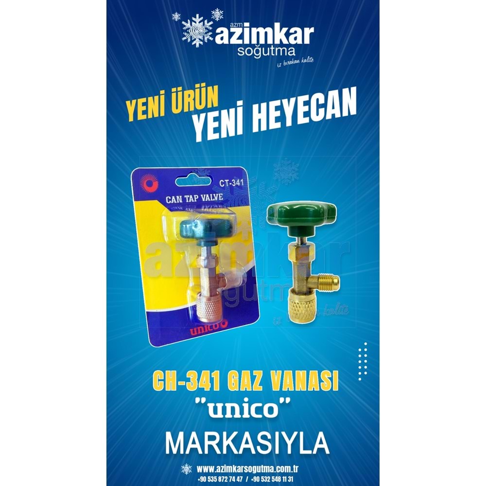 UNİCO R600 SOĞUTUCU GAZ TÜP VANASI CT-341