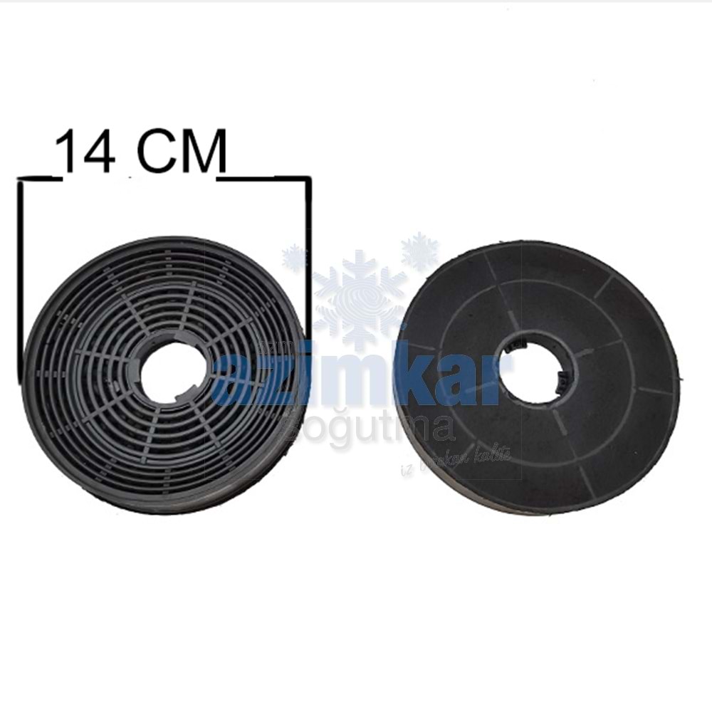 ASPRATÖR KARBON KÖMÜRLÜ FİLİTRE KÜÇÜK 14 CM ÇİFT