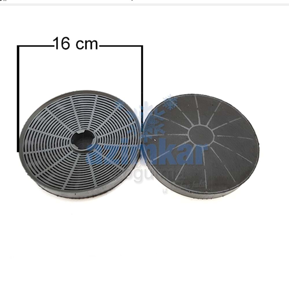 ASPRATÖR KARBON KÖMÜRLÜ FİLİTRE TERMİKEL 16 CM ÇİFT