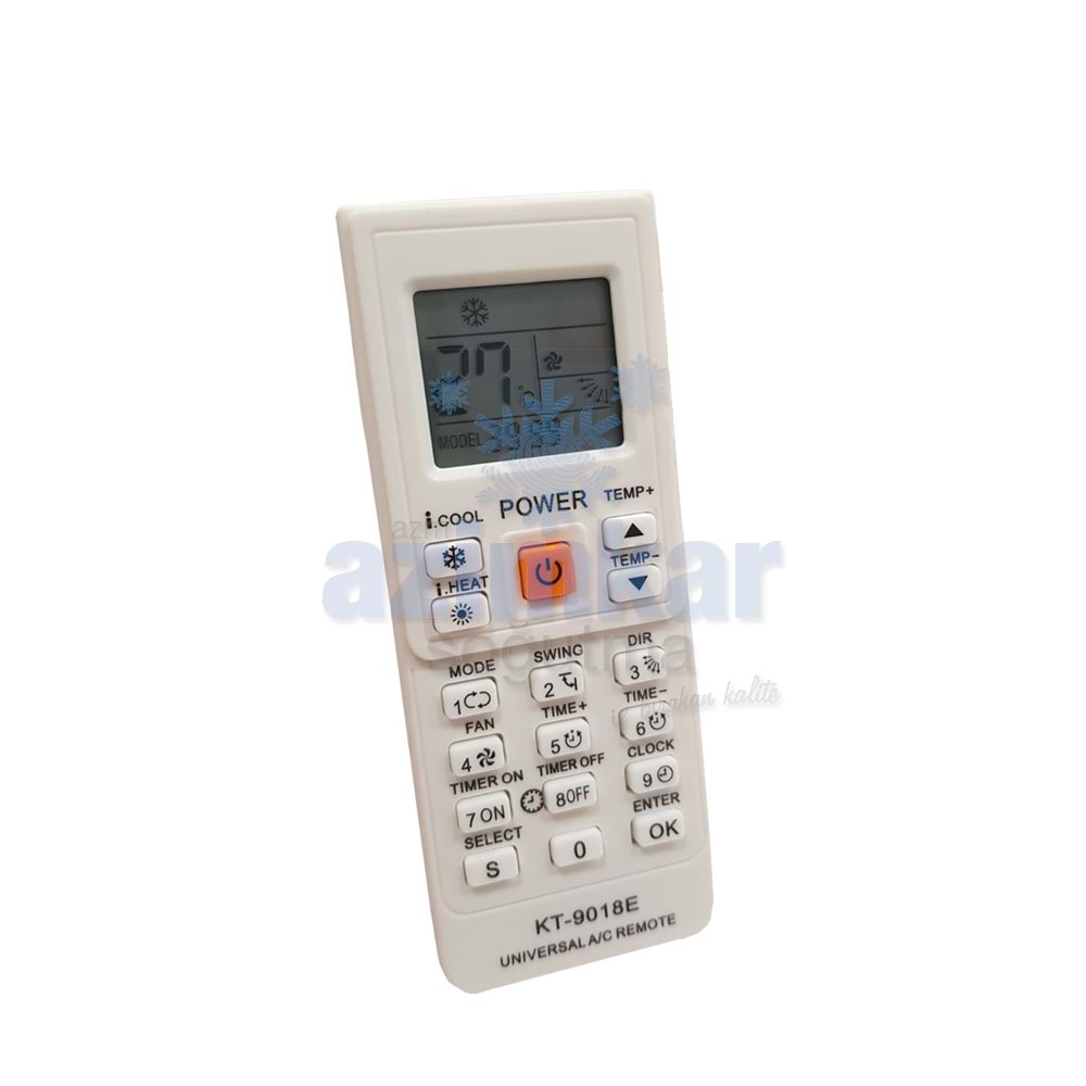 KLİMA KUMANDA KT-9018E AKILLI 4.000 KOD