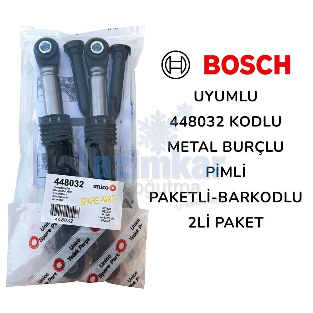 BOSCH 448032 AMORTİSÖR 2Lİ PAKETLİ BARKODLU PİMLİ