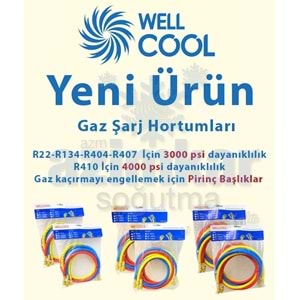 WELLCOOL GAZ HORTUMU 90 CM R410 1 PAKET