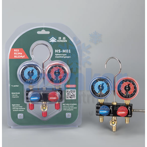 HONGSEN HS-M01 MANİFOLD R22/R134/R1234Yf HORTUMSUZ KUTUSUZ