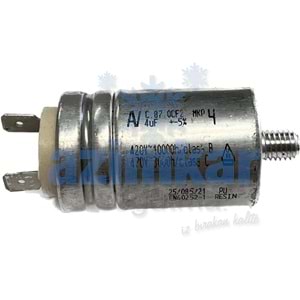 KONDANSATÖR 4 UF YUVARLAK METAL