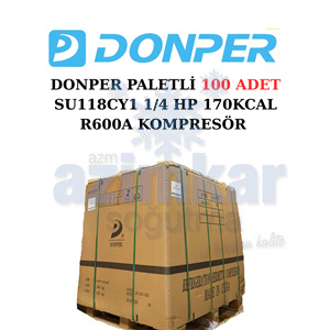 DONPER PALETLİ 100 ADET SU118CY1 1/4 HP 170KCAL R600A KOMPRESÖR