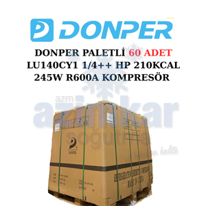 DONPER PALETLİ 60 ADET LU140CY1 1/4++ HP 210KCAL 245W R600A KOMPRESÖR