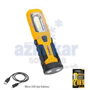 SGS 5054 ŞARJLI LED FENER 350 LÜMEN 3.7V / 1200 mAh