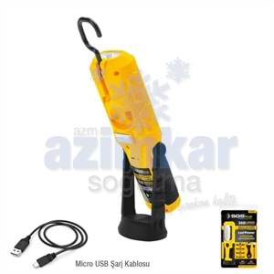SGS 5054 ŞARJLI LED FENER 350 LÜMEN 3.7V / 1200 mAh