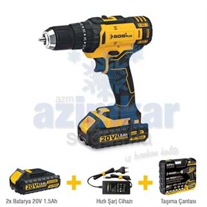 SGS 5248 AKÜLÜ VİDALAMA SETİ DARBELİ 20 VOLT 2*1.5Ah