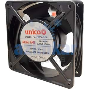 UNİCO KARE FAN MOTORU 12X12 220V BAKIR SARGI 5 KANAT