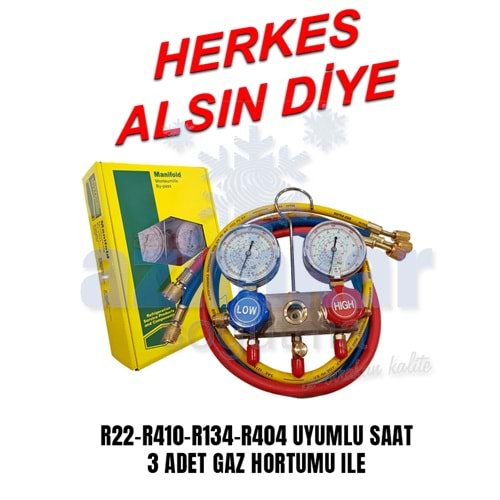 UNİCO HORTUMLU UNİVERSAL MANİFOLD R407-410-134-404-22