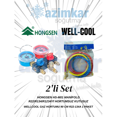 UNİCO 2 Lİ SET (HS-M01 MANİFOLD + 90 CM HORTUM)