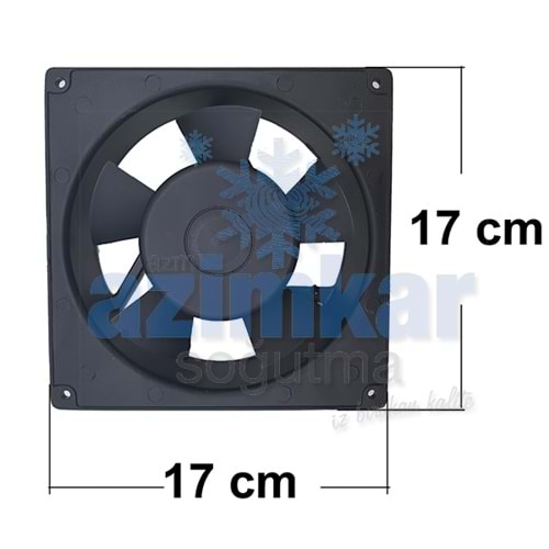 KARE FAN MOTORU 17X17 220V