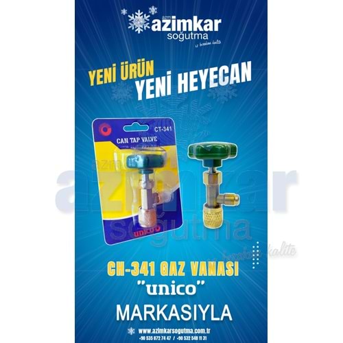 UNİCO R600 SOĞUTUCU GAZ TÜP VANASI CT-341