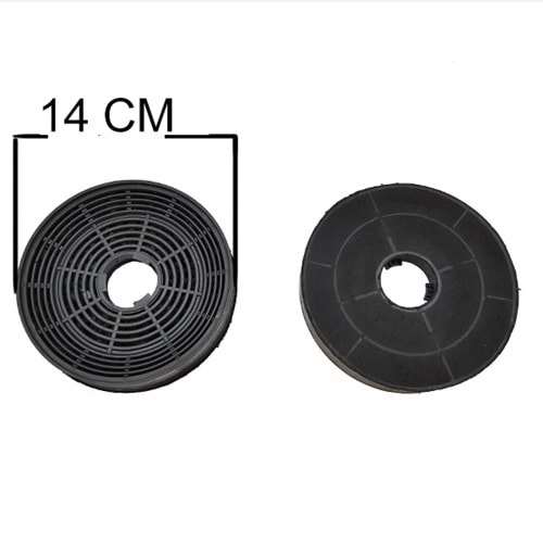 ASPRATÖR KARBON KÖMÜRLÜ FİLİTRE KÜÇÜK 14 CM ÇİFT